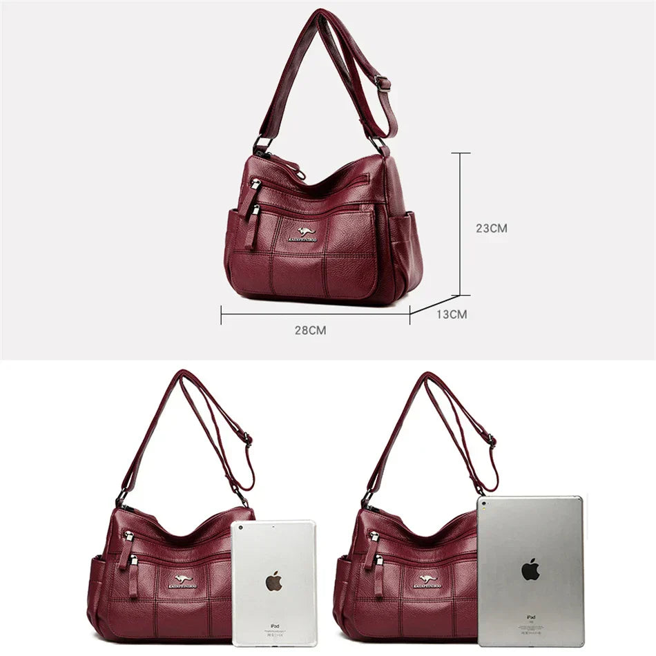 Eleganza leather shoulder bag-Elly Rose
