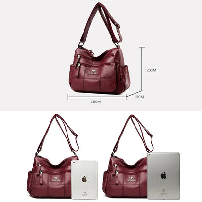 Eleganza leather shoulder bag-Elly Rose