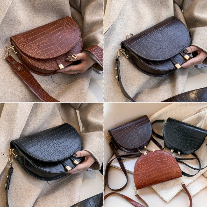 Delilah Crossbody Bag - Sturdy bag with crocodile print-Elly Rose