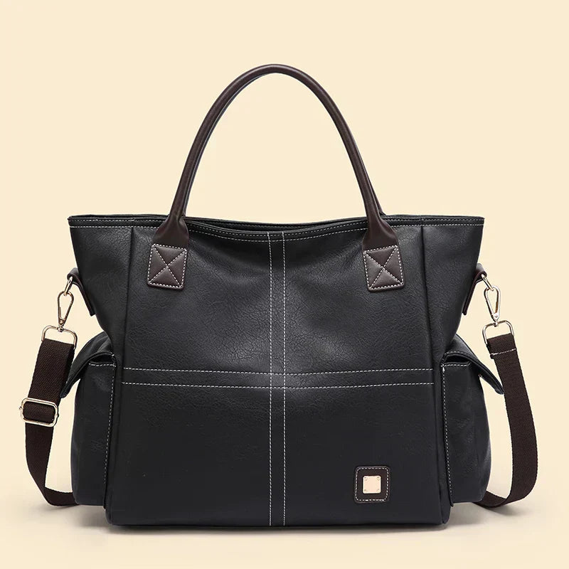 Svala | Large leather tote bag-Elly Rose