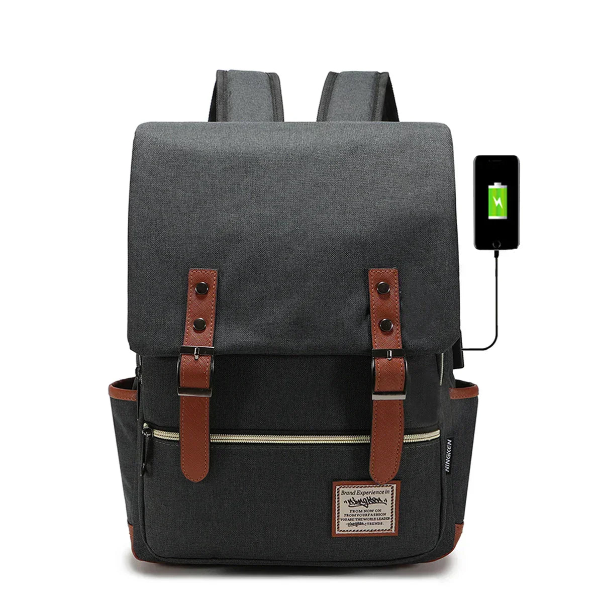 Allen | Vintage Casual School Travel Laptop Backpack-Elly Rose