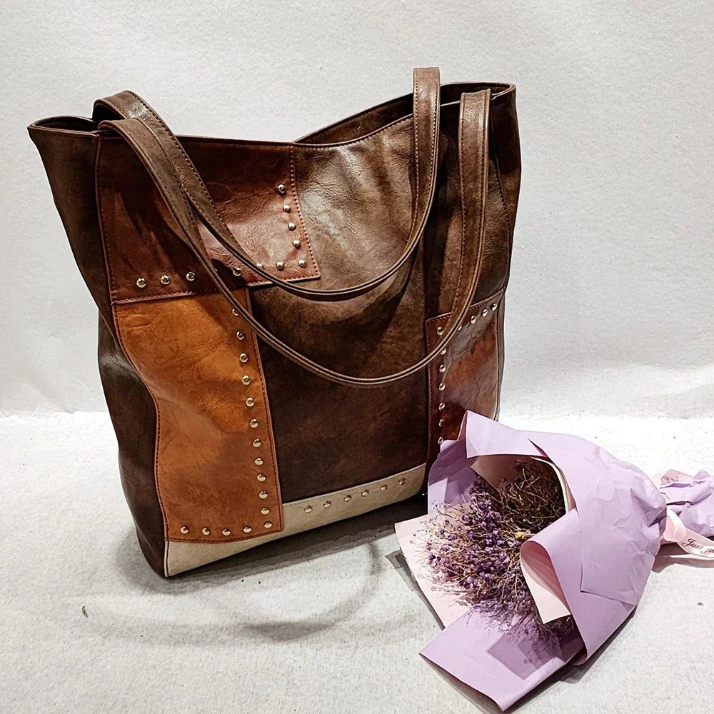 Dagny | Vintage patchwork leather bag-Elly Rose