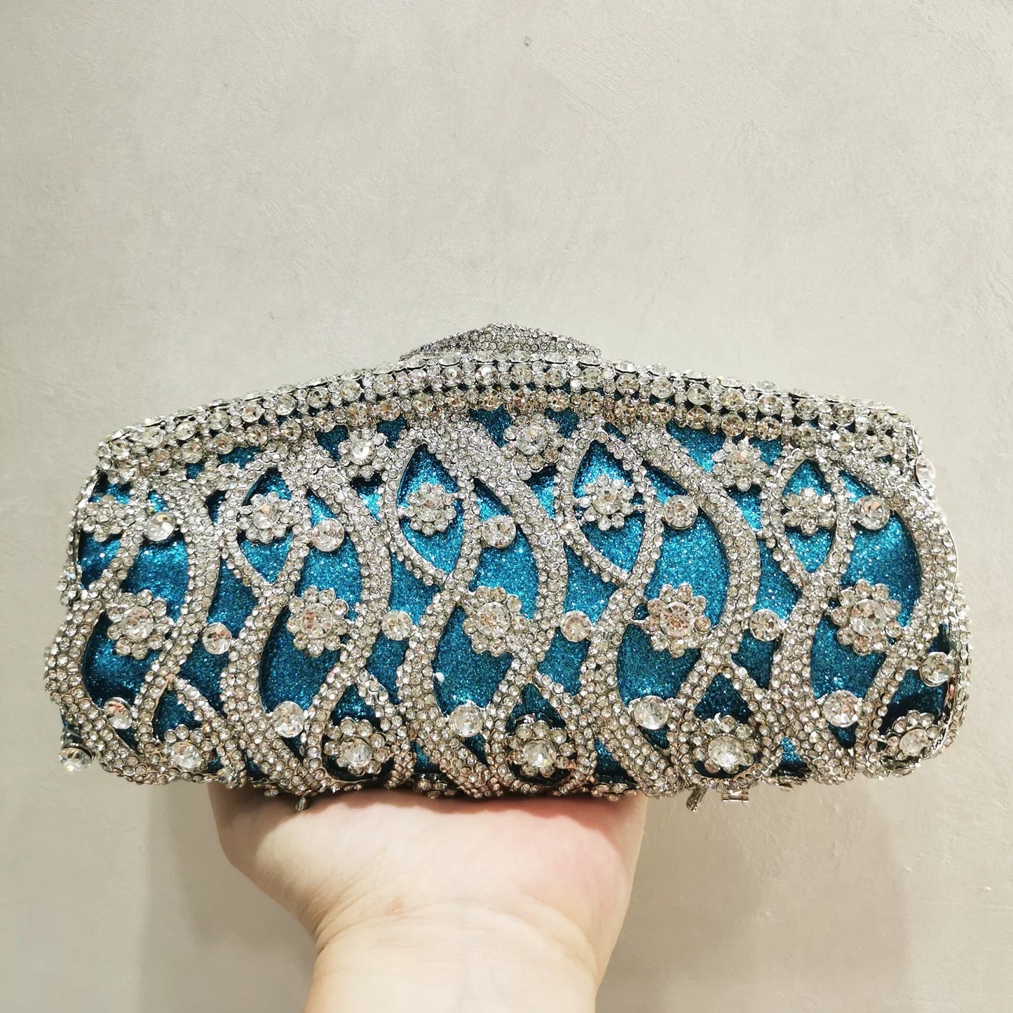 SkyLuxe Light blue clutch bag-Elly Rose