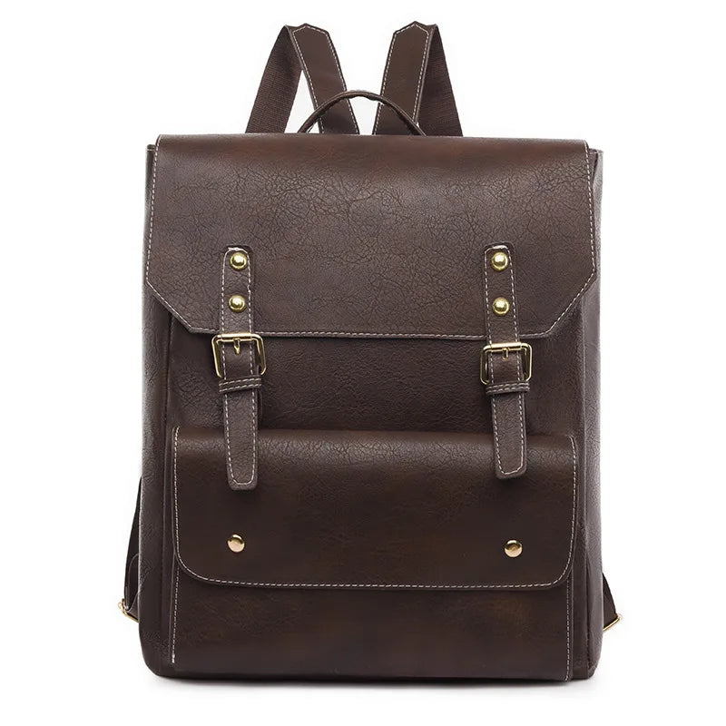 Amelia | Timeless backpack with buckle and flap for travel and laptop-Elly Rose