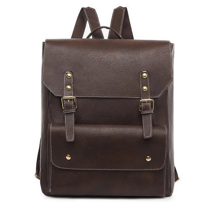 Amelia | Timeless backpack with buckle and flap for travel and laptop-Elly Rose