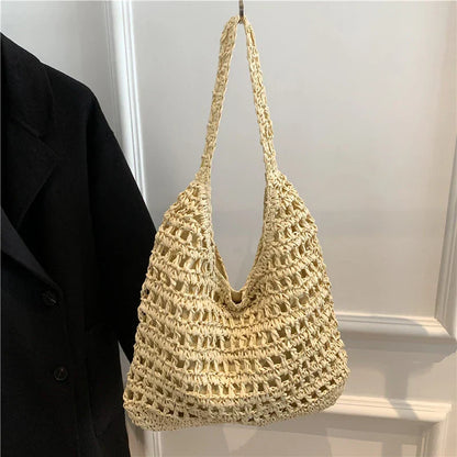 Lumina wicker shoulder bag-Elly Rose