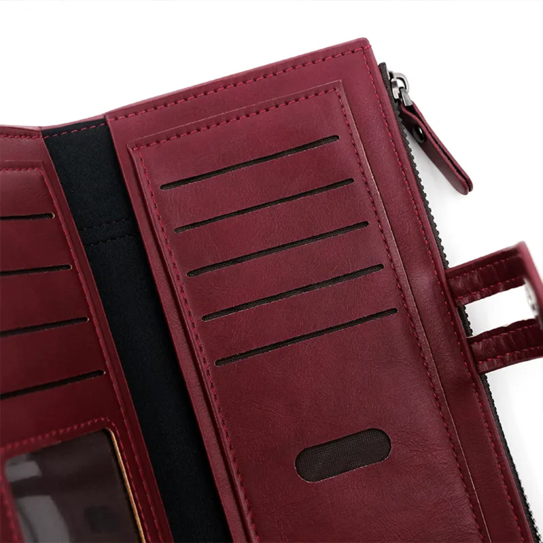 Long leather wallet | Practical and elegant-Elly Rose