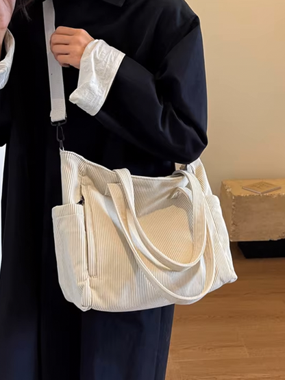 Tessa | Square Corduroy Shoulder Bag-Elly Rose