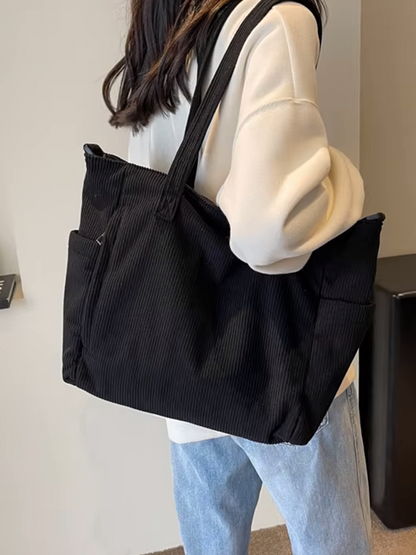 Tessa | Square Corduroy Shoulder Bag-Elly Rose