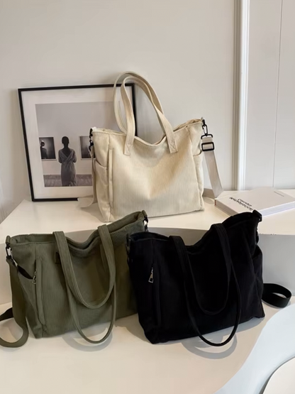 Tessa | Square Corduroy Shoulder Bag-Elly Rose