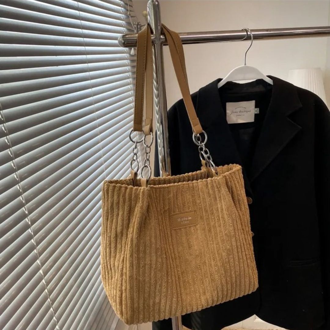 Corduroy shoulder bag - Leila-Elly Rose