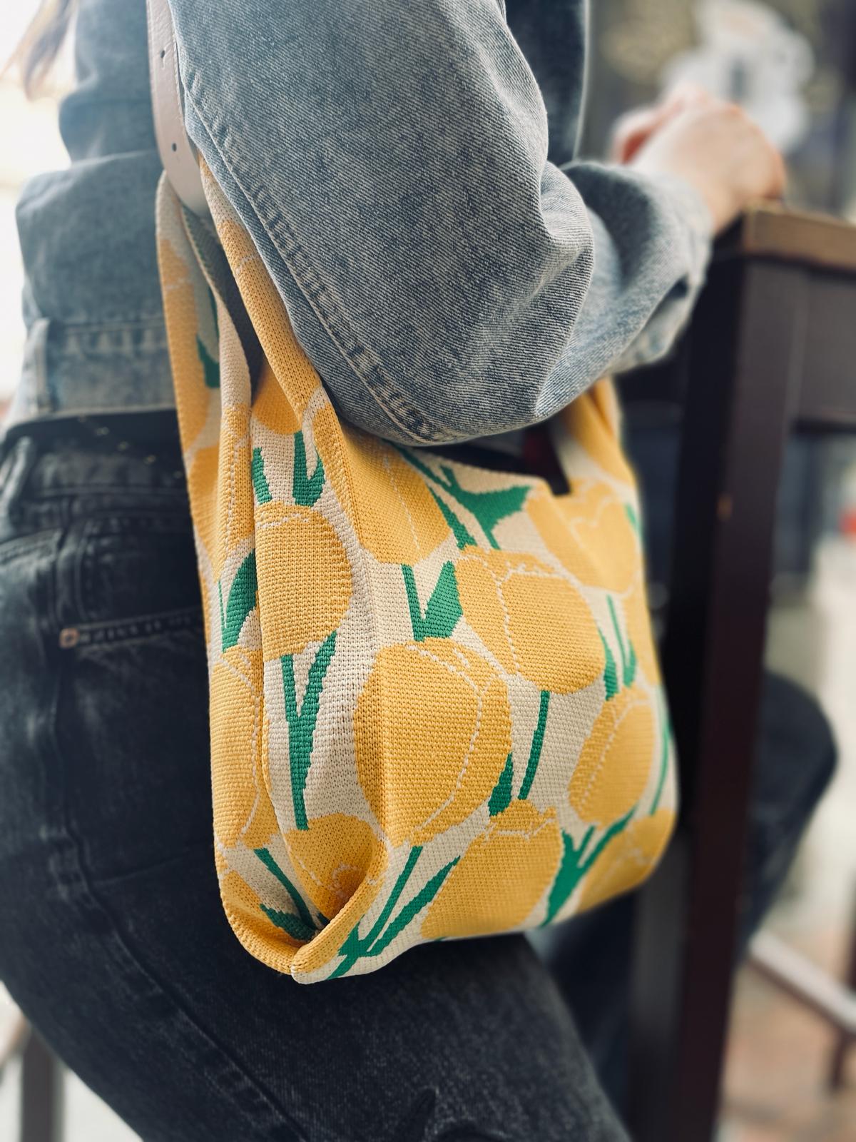 Knitted bag - Tulipes-Elly Rose