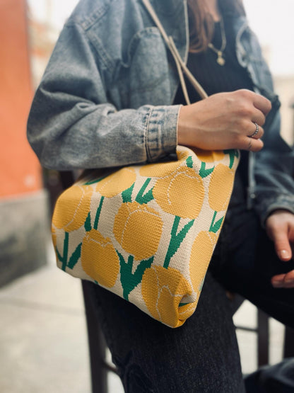 Knitted bag - Tulipes-Elly Rose