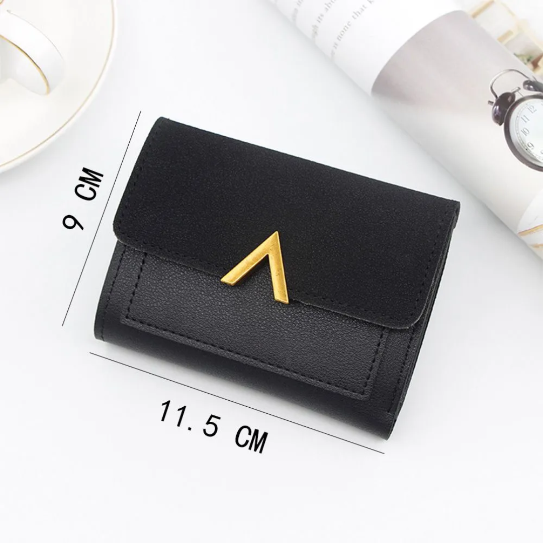 Velvet leather mini wallet | Compact and trendy-Elly Rose