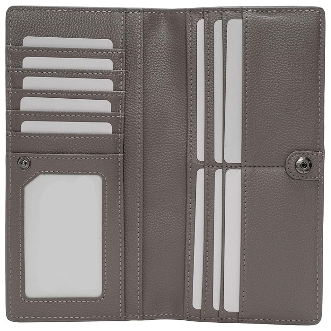 Ultra-thin leather card holder with RFID blocking - Renée-Elly Rose