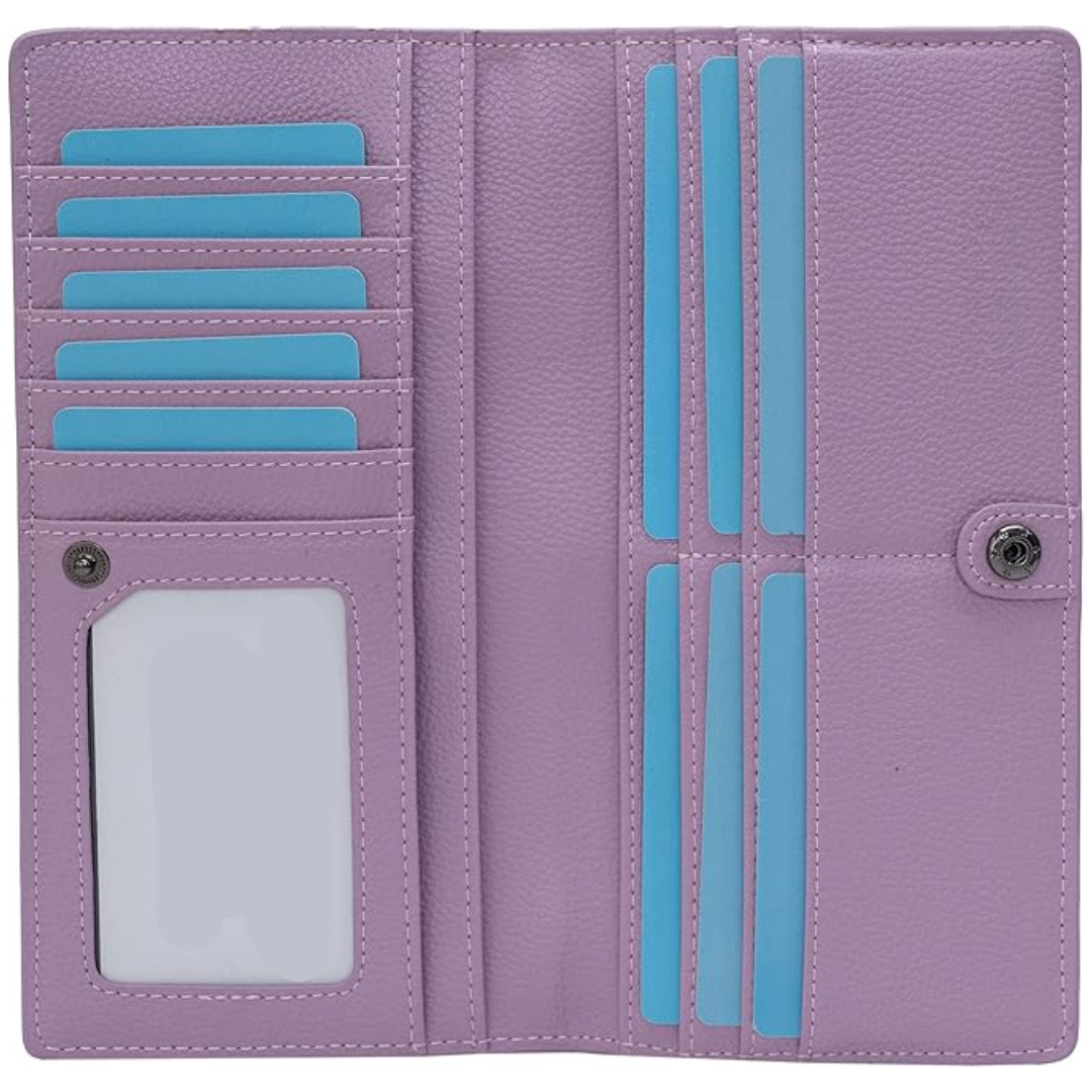 Ultra-thin leather card holder with RFID blocking - Renée-Elly Rose