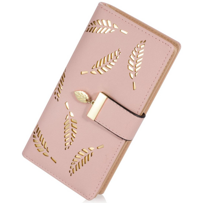 Leather wallet with long leaves - Leanne-Elly Rose