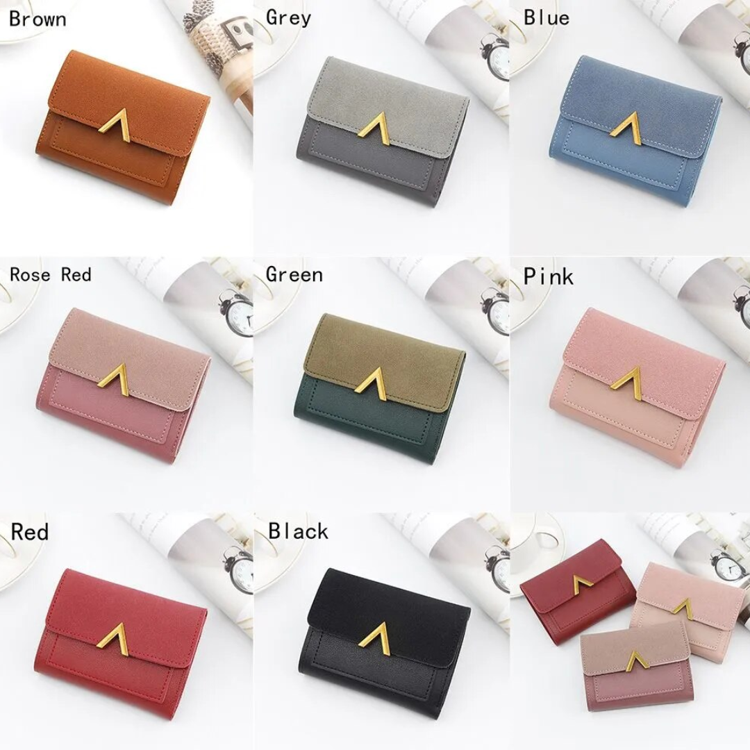 Velvet leather mini wallet | Compact and trendy-Elly Rose
