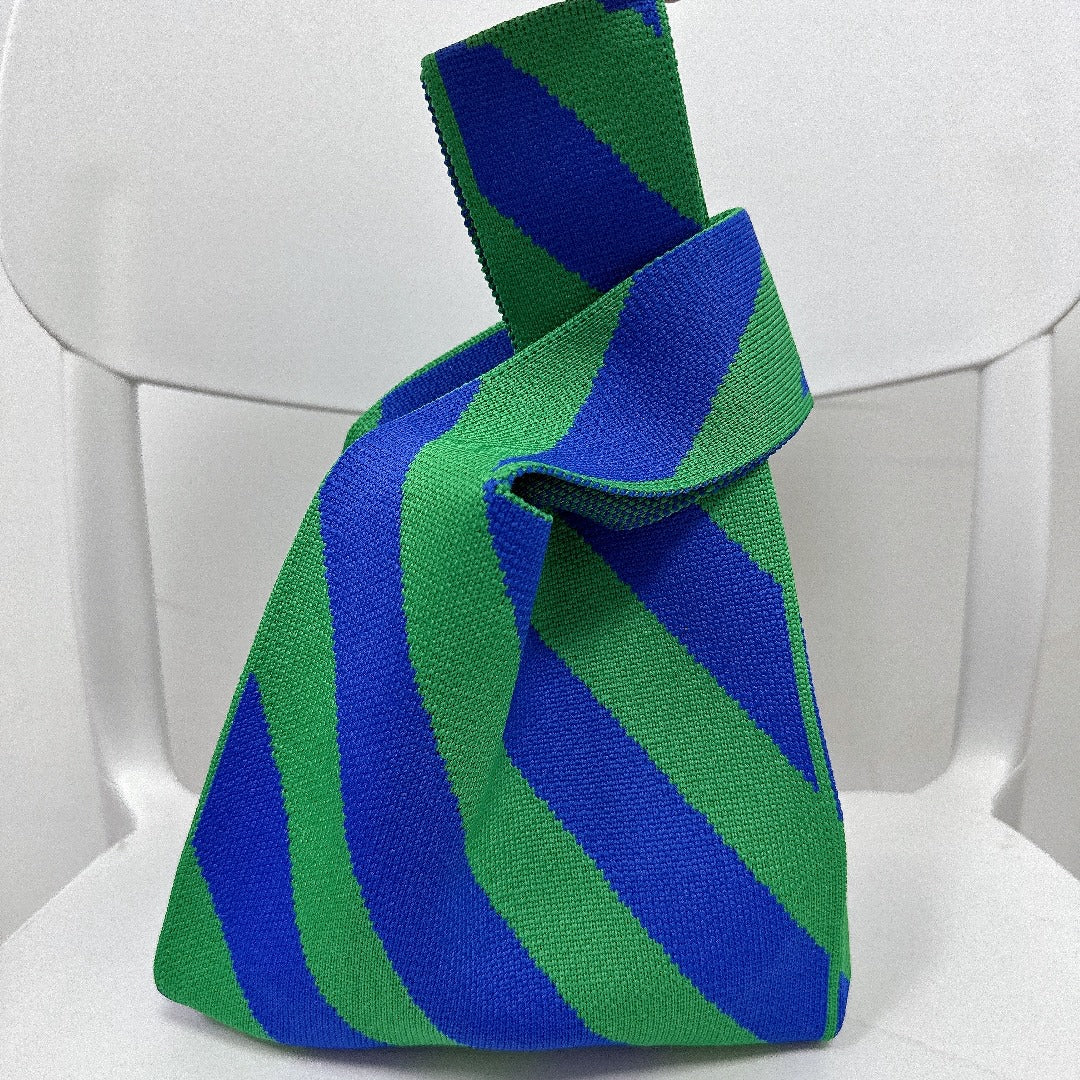 Knitted bag - Vertical stripes-Elly Rose