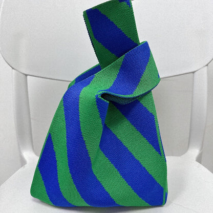 Knitted bag - Vertical stripes-Elly Rose