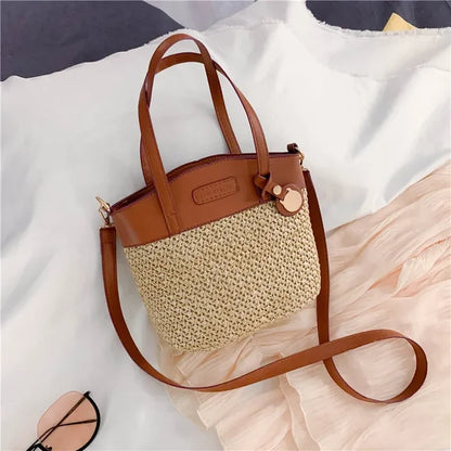 Shoulder bag with woven pattern - Valerie-Elly Rose