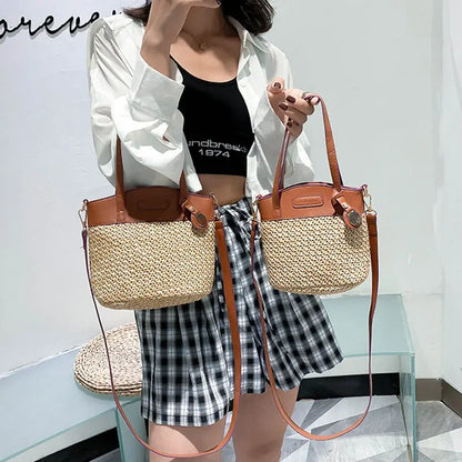 Shoulder bag with woven pattern - Valerie-Elly Rose