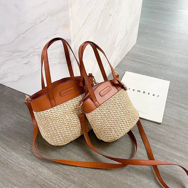 Shoulder bag with woven pattern - Valerie-Elly Rose