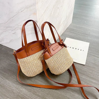 Shoulder bag with woven pattern - Valerie-Elly Rose