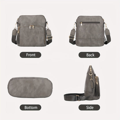 CharmGuard - Anti-theft shoulder bag with tassels-Elly Rose