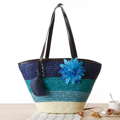 MiLola - Beach Straw Shoulder Bag-Elly Rose