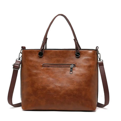 Elly - Vintage leather shoulder bag for ladies-Elly Rose
