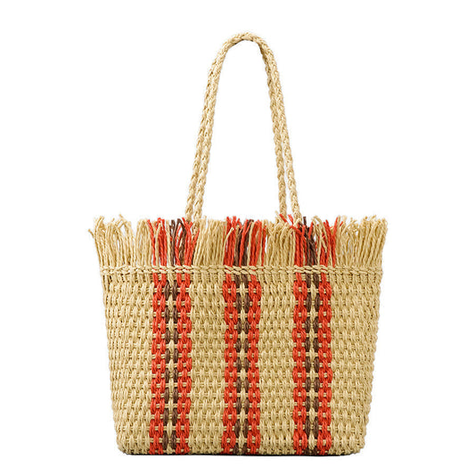 SoSun - Large capacity hand-woven beach bag-Elly Rose