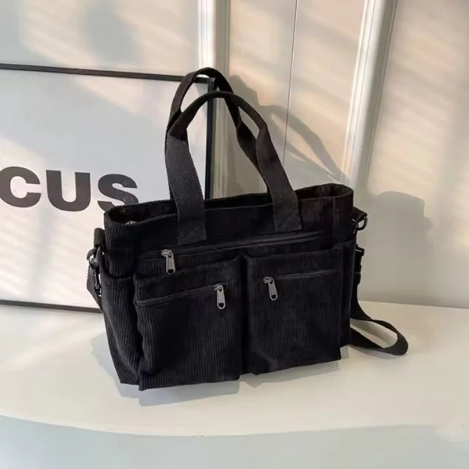 PEAK - Trendy shoulder bag in corduroy-Elly Rose