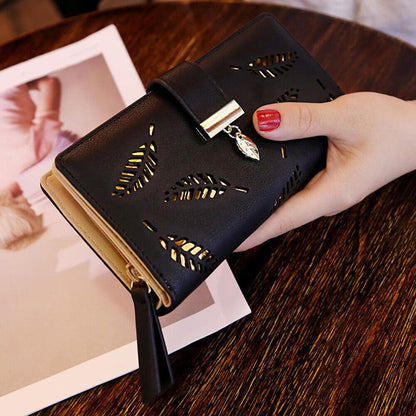 Leather wallet with gold leaf | Trendy and practical-Elly Rose
