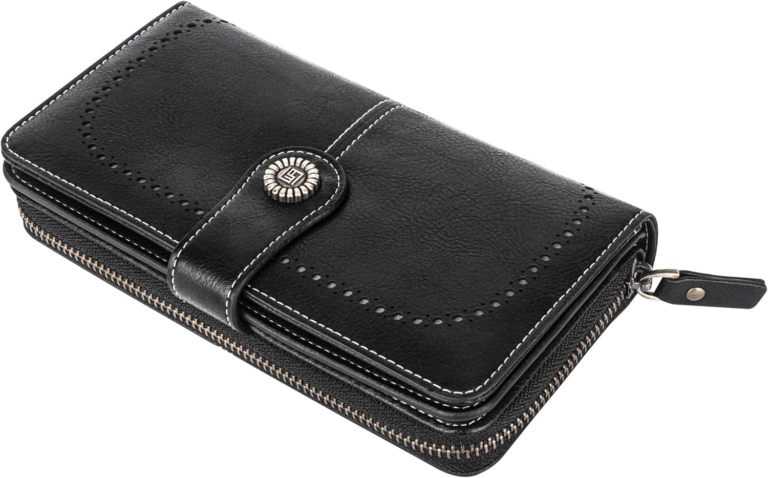 Leather wallet with strap | Large capacity-Elly Rose