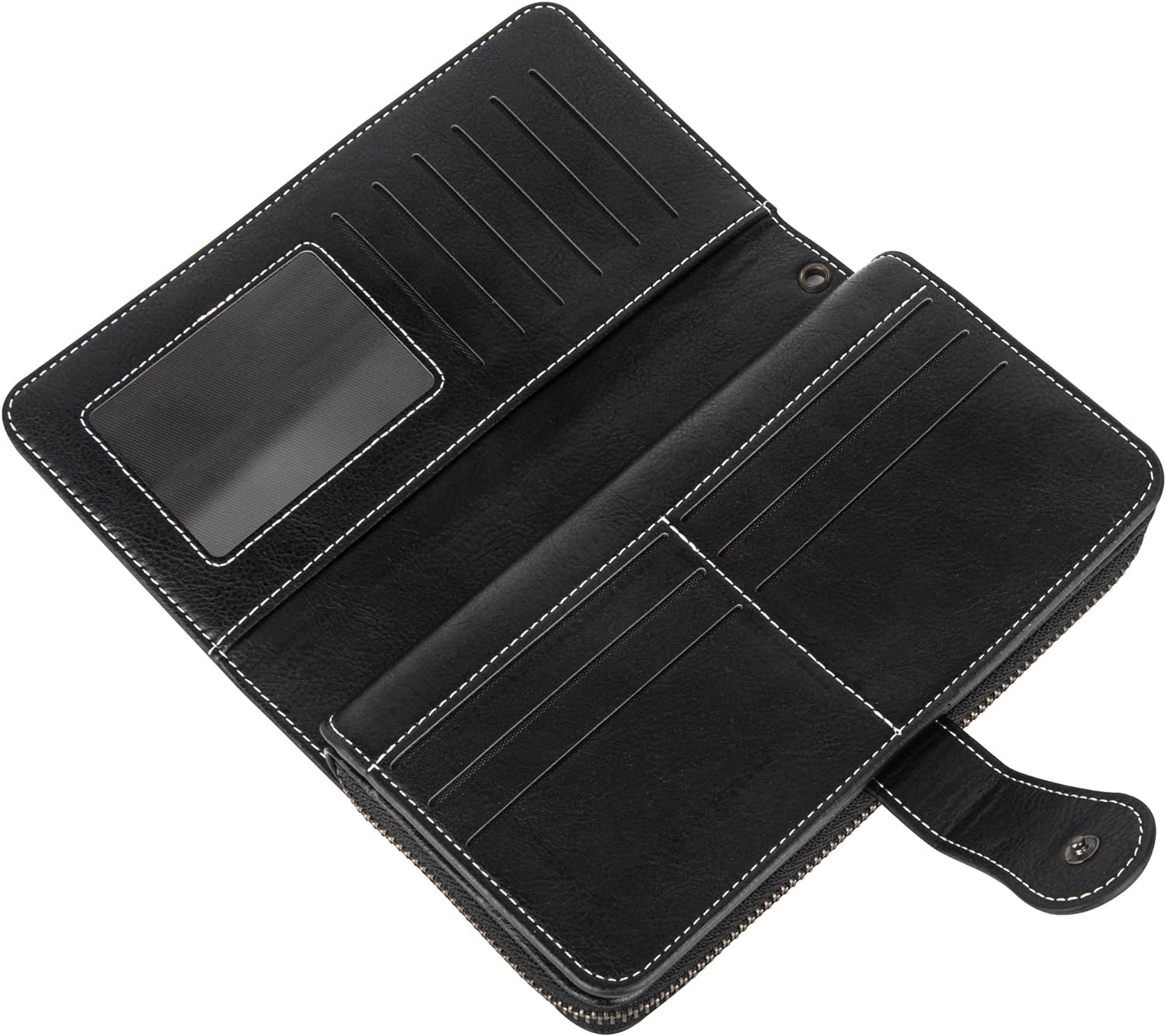 Leather wallet with strap | Large capacity-Elly Rose