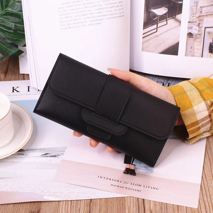Minimalist long leather wallet | Simple & Trendy-Elly Rose