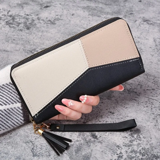 Long geometric wallet | Trendy and practical-Elly Rose