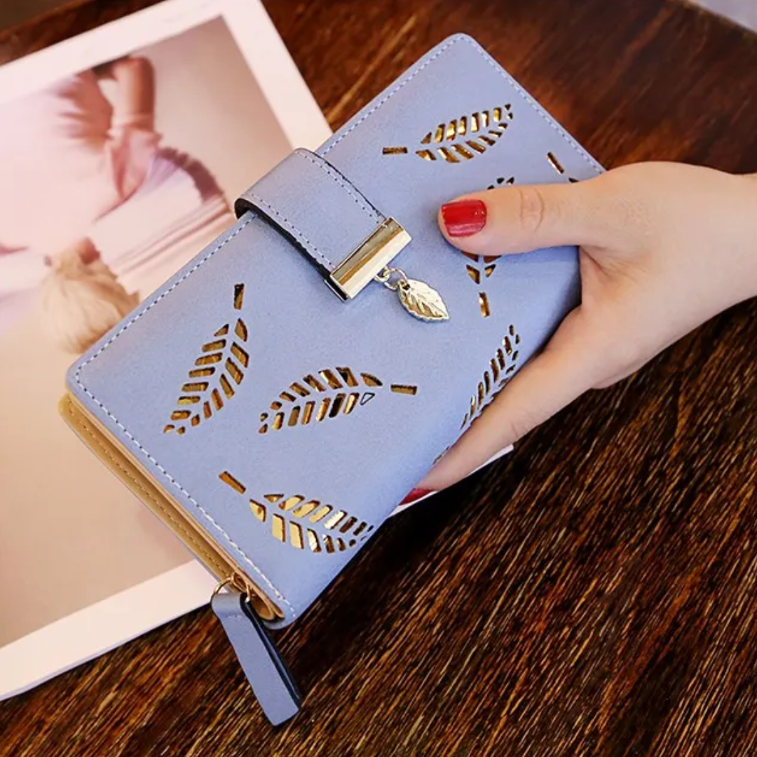 Leather wallet with gold leaf | Trendy and practical-Elly Rose