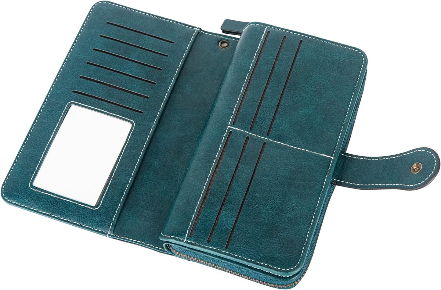 Leather wallet with strap | Large capacity-Elly Rose