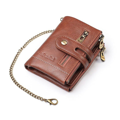 Retro leather wallet | With cool chain!-Elly Rose