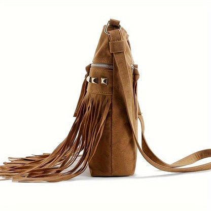Alouette - Vintage shoulder bag with tassels-Elly Rose