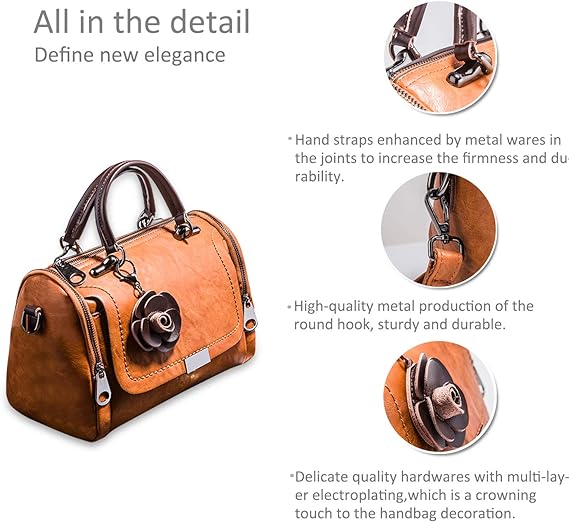 Sofie - Vintage leather handbag for women - Elegant and durable-Elly Rose