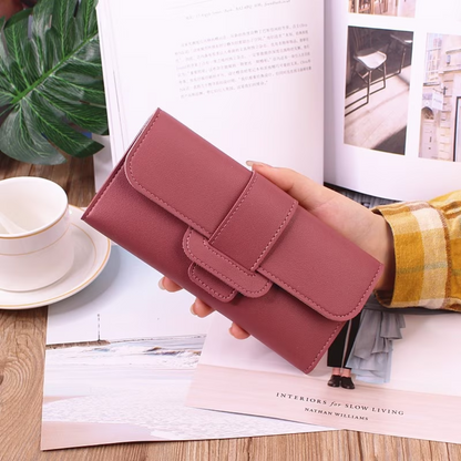 Minimalist long leather wallet | Simple & Trendy-Elly Rose