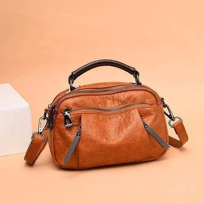Tanja | Handmade soft leather bag with several compartments-Elly Rose