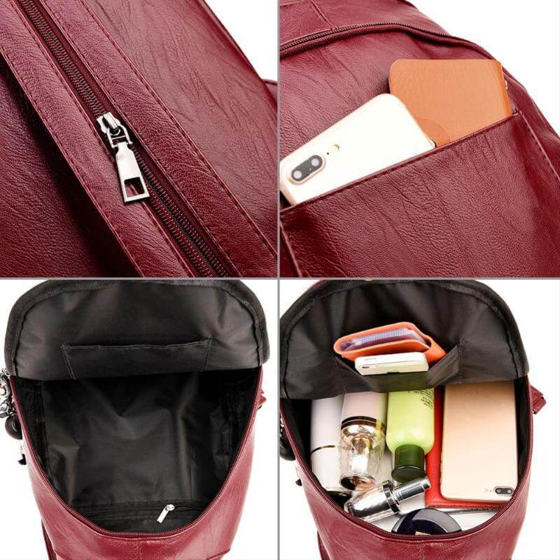 Women's leather backpack - Carolyn-Elly Rose