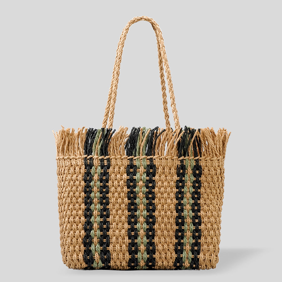 SoSun - Large capacity hand-woven beach bag-Elly Rose