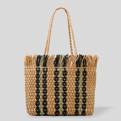 SoSun - Large capacity hand-woven beach bag-Elly Rose