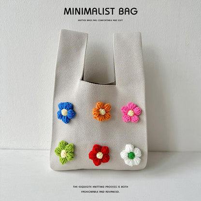 Knitted bag - Flower 3D-Elly Rose