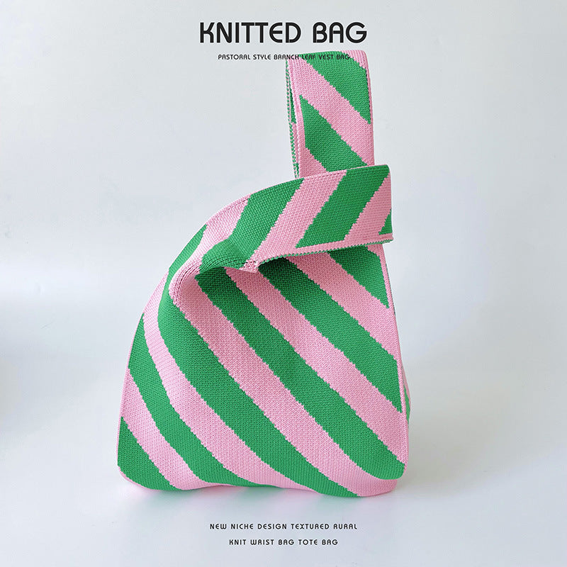 Knitted bag - Diagonal-Elly Rose